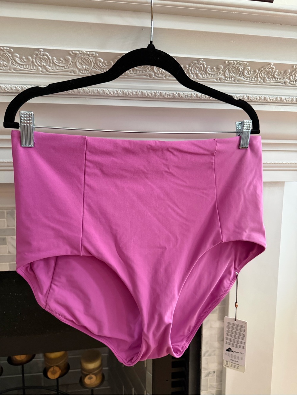 Calia High-Rise Bikini Bottoms in Violet Onion Color